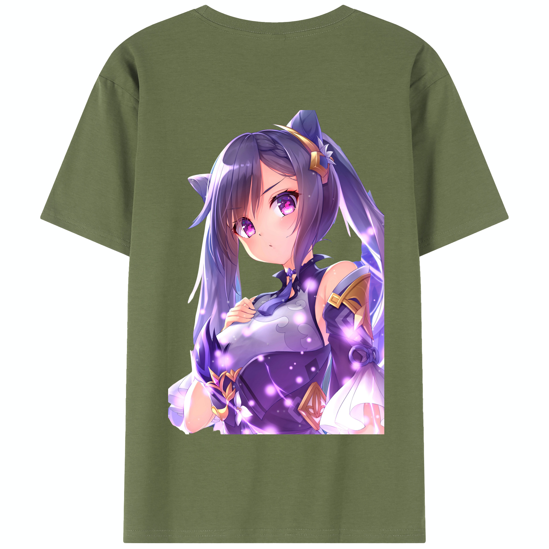 げんし神 刻晴 こくせい genshin Kokusei 綿100％半袖Tシャツ（背面プリント）